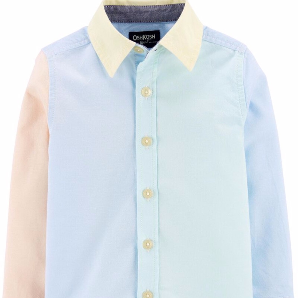 Oshkosh boys Colorblock Button-Front Shirt size 5